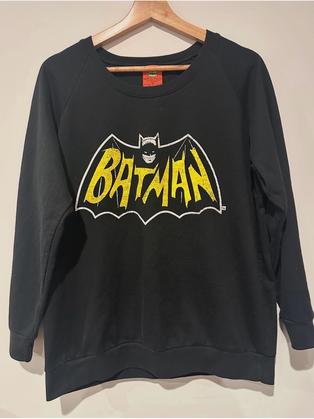Batman Black Pullover with Yellow Bat Logo